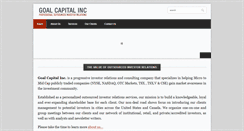 Desktop Screenshot of goalcapital.net